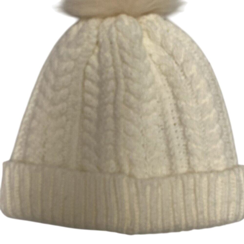 Double braided hat with thermal lining and pompom. - Picture 3 of 7